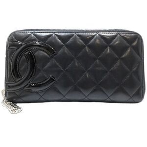 CHANEL Authentic Black Leather Wallet